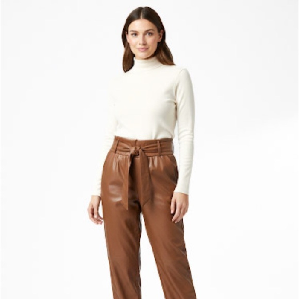 Rewash Tan High-Waisted Trousers